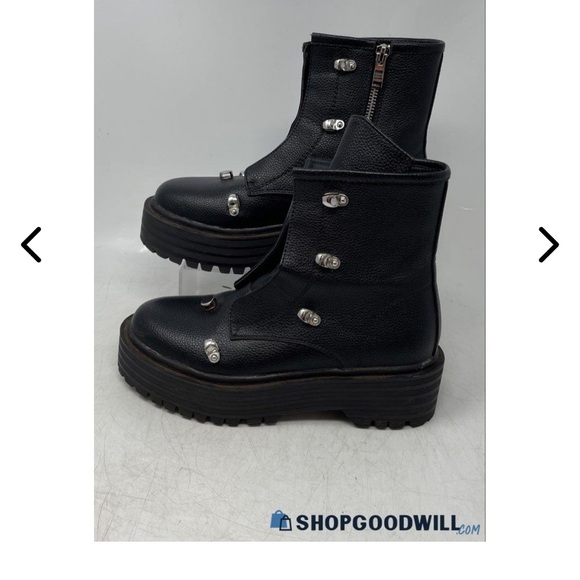 Azalea wang Pollux black ankle boots no laces - Picture 2 of 8